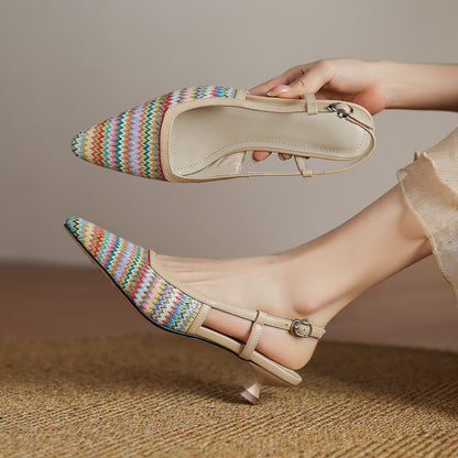 National style low-heeled baggy ankle bootie