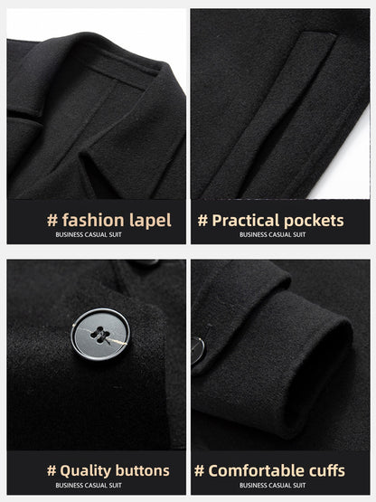 Double-sided woolen coat