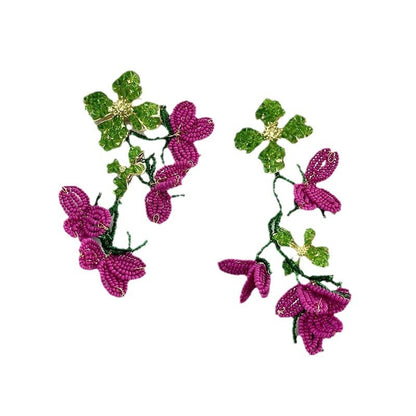 Gepersonaliseerde luxe oorbellen met bloemenkwastjes