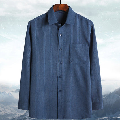 Mens Linen Cotton Blend Shirt Loose Fit Long Short Sleeve