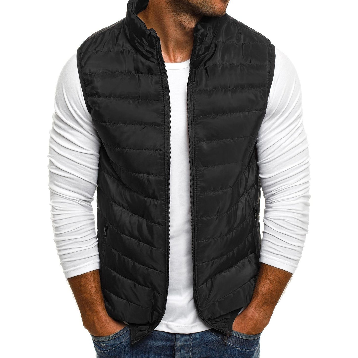 Casual gewatteerde bodywarmer