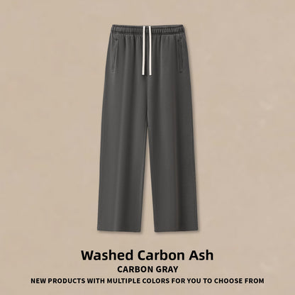 Heavyweight Washed Wide Leg Casual Pants