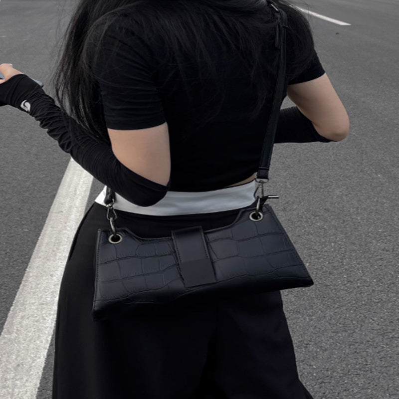 Nicheontwerp met hoogwaardige textuur baguettetas in westerse stijl