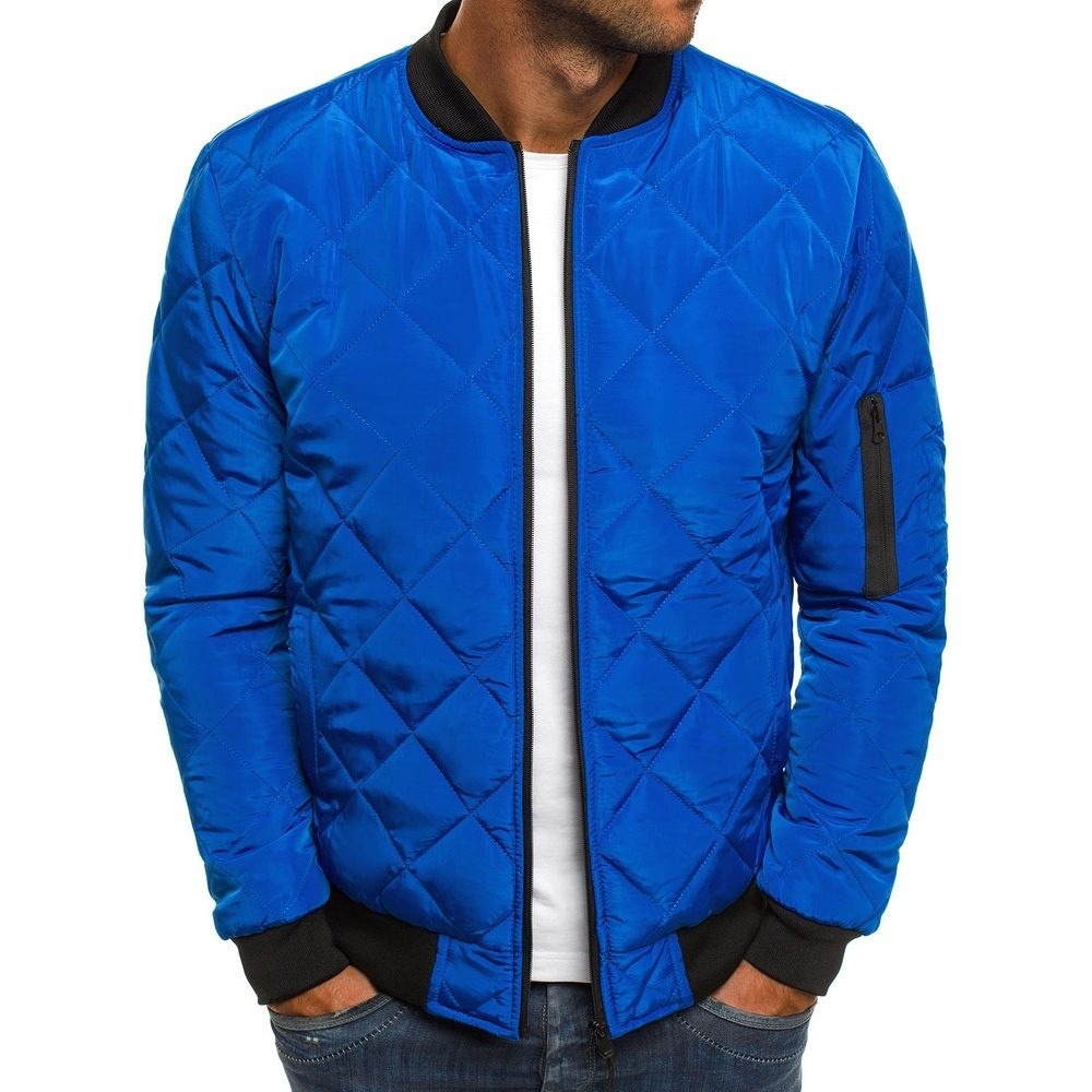 Cotton Coat Autumn And Winter Men's Color Loose Jacket Lingge Cotton Suit