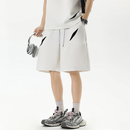 Men's Summer Youth Casual Pants Loose Outerwear Five-Quarter Trousers
