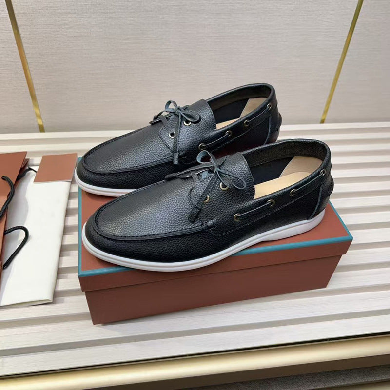 Casual Leather Shoes Simple All-match Fashion Men's Leather Loafers