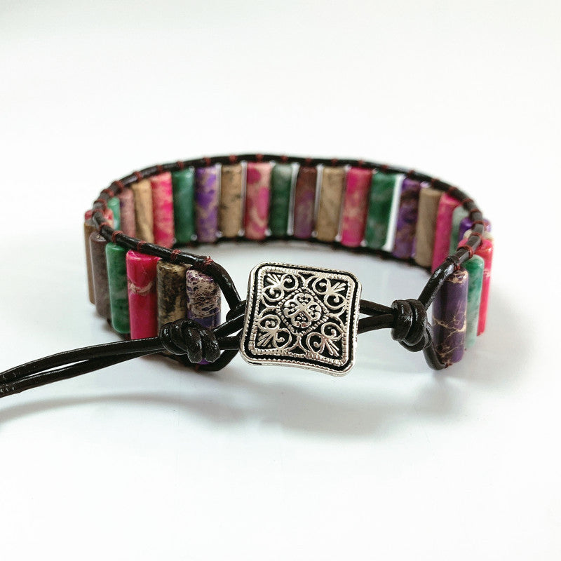 Bohemian stijl enkelvoudig geweven armband