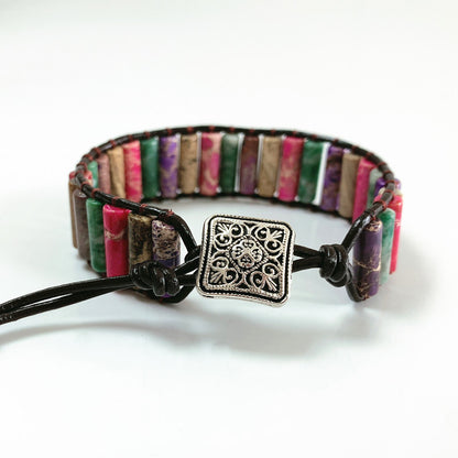 Bohemian stijl enkelvoudig geweven armband