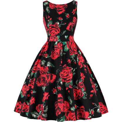 Vintage Hollywood Style Fitted Slimming Maxi Dress for Women, Retro Elegant Flared Skirt, Long Sleeve Dress