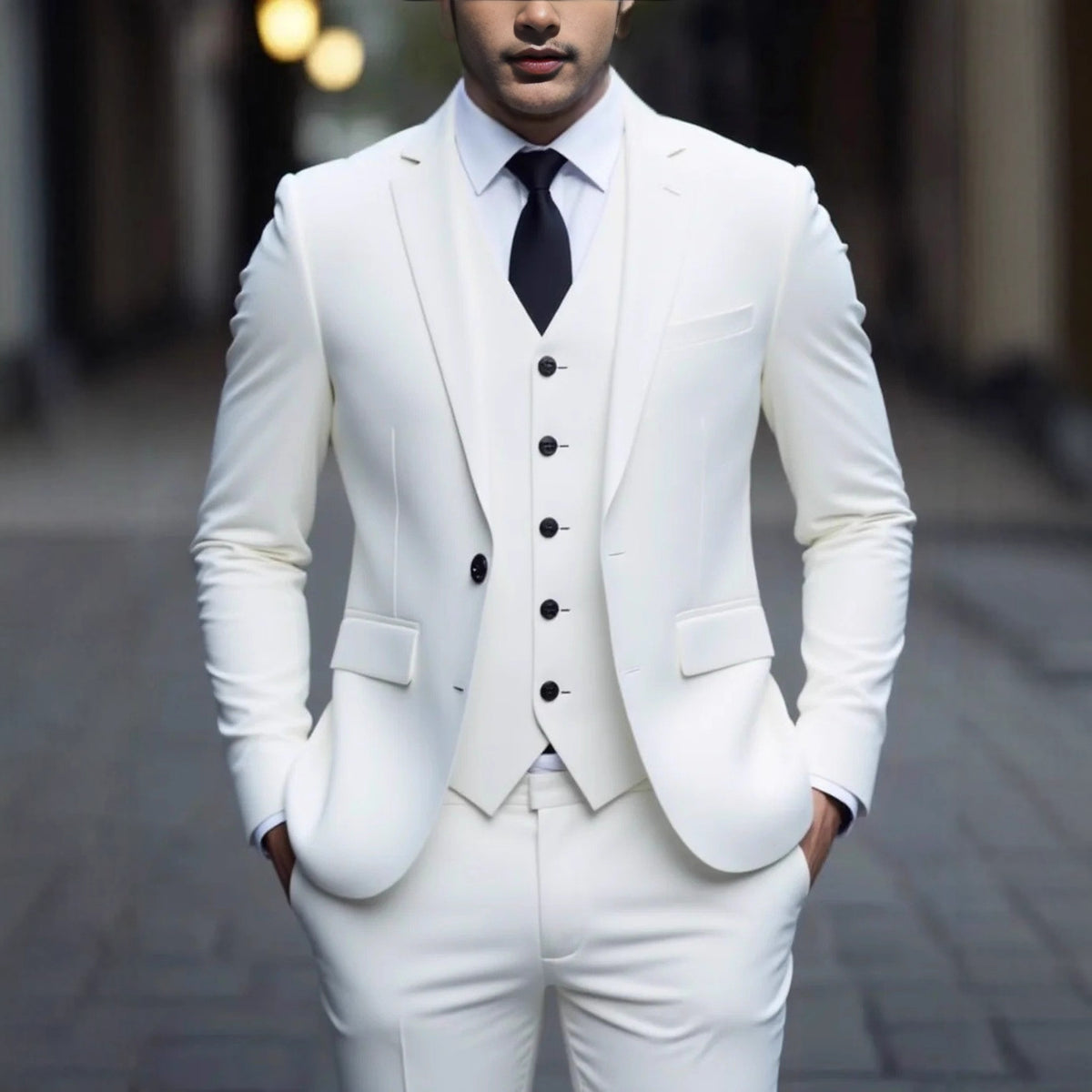 Men's Three-Piece Suit Business Casual Style