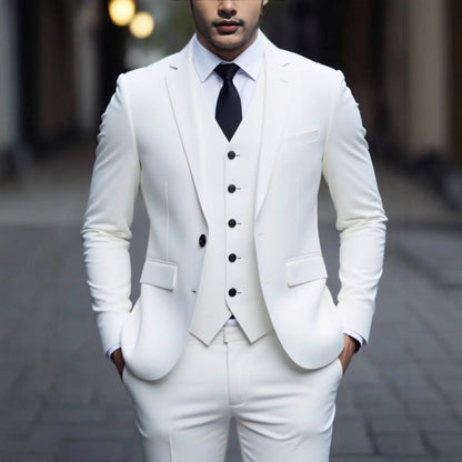 Men's Three-Piece Suit Business Casual Style