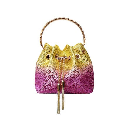 Diamond Crystal Bucket Bag