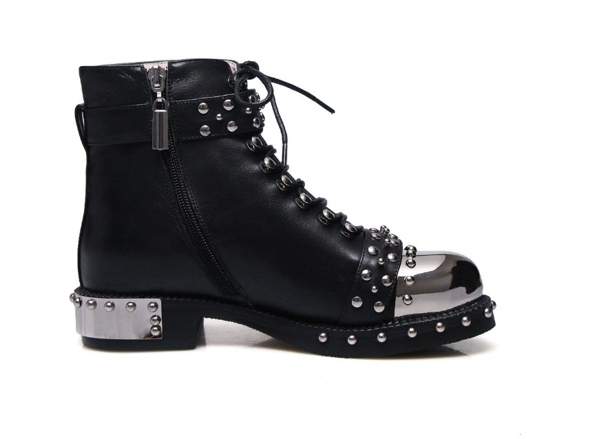 Dames Daytona-laarzen Met Studs Van Echt Leer