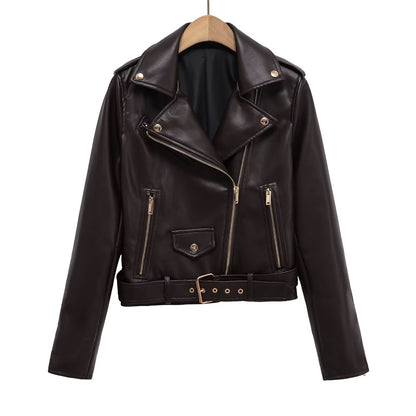 Imitation leather jacket