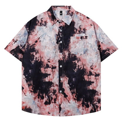 Short Sleeve Youth Shirt for Men Summer Trendy Casual Loose Fit