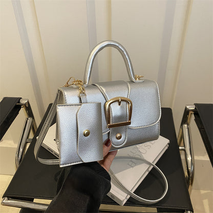 Candy Color Retro Small Square Crossbody Bag