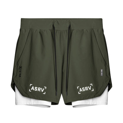 Sports Shorts, Mens American Trendy Brand Anti Glare Double Layer Quick Drying Basketball Pants, Outdoor Running Fitness Capris