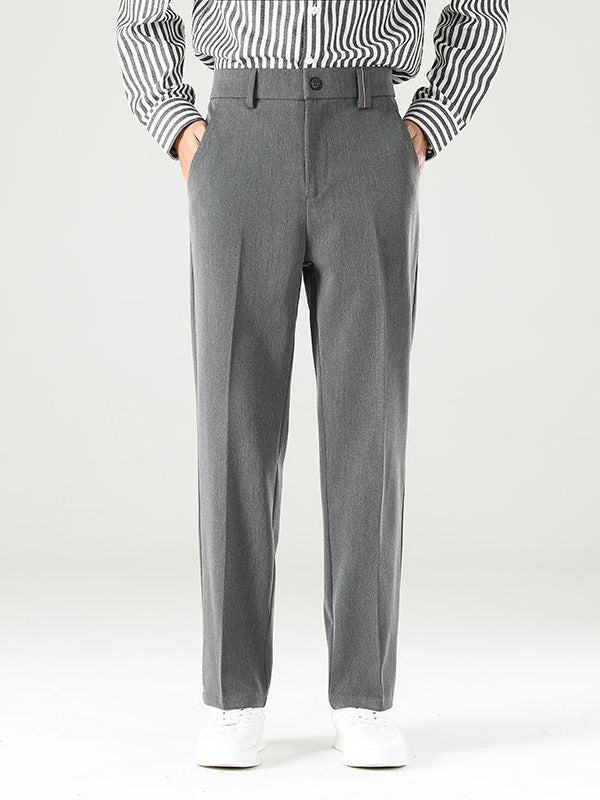 Men's Casual Pants Straight-Leg Drapey Dress Pants Long Pants