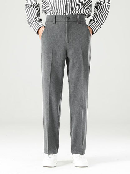 Men's Casual Pants Straight-Leg Drapey Dress Pants Long Pants