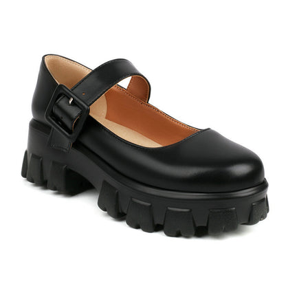 Retro Mary Jane Chunky Heel Women Shoes