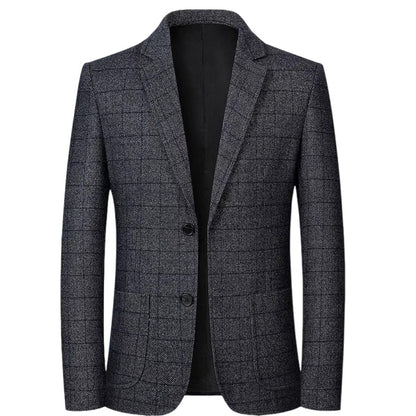 Plaid suit jacket