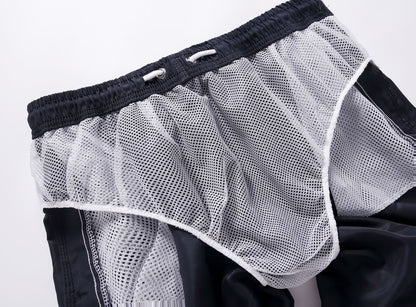 100% Polyester Beach Belt Lining Mens Quarter Pants Sports Surfing Shorts Mens