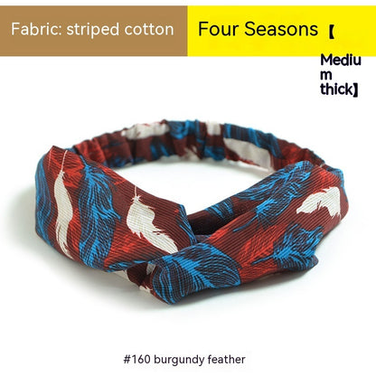 Elastische gekruiste chiffon hoofdband in Boheemse stijl