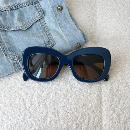 Retro cat-eye zonnebril met groot montuur voor vrouwen