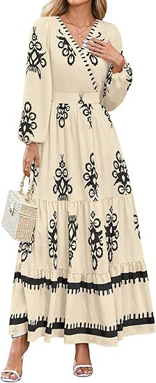 Bohemian Floral Long Sleeve Dress