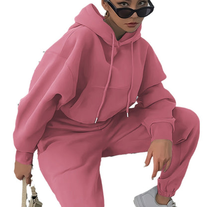 Women's Casual Sweatshirt Jacket and Pants Set
