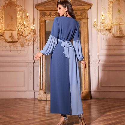 Met de hand gestikte ruitvormige elegante lijnen retro romantische jurk