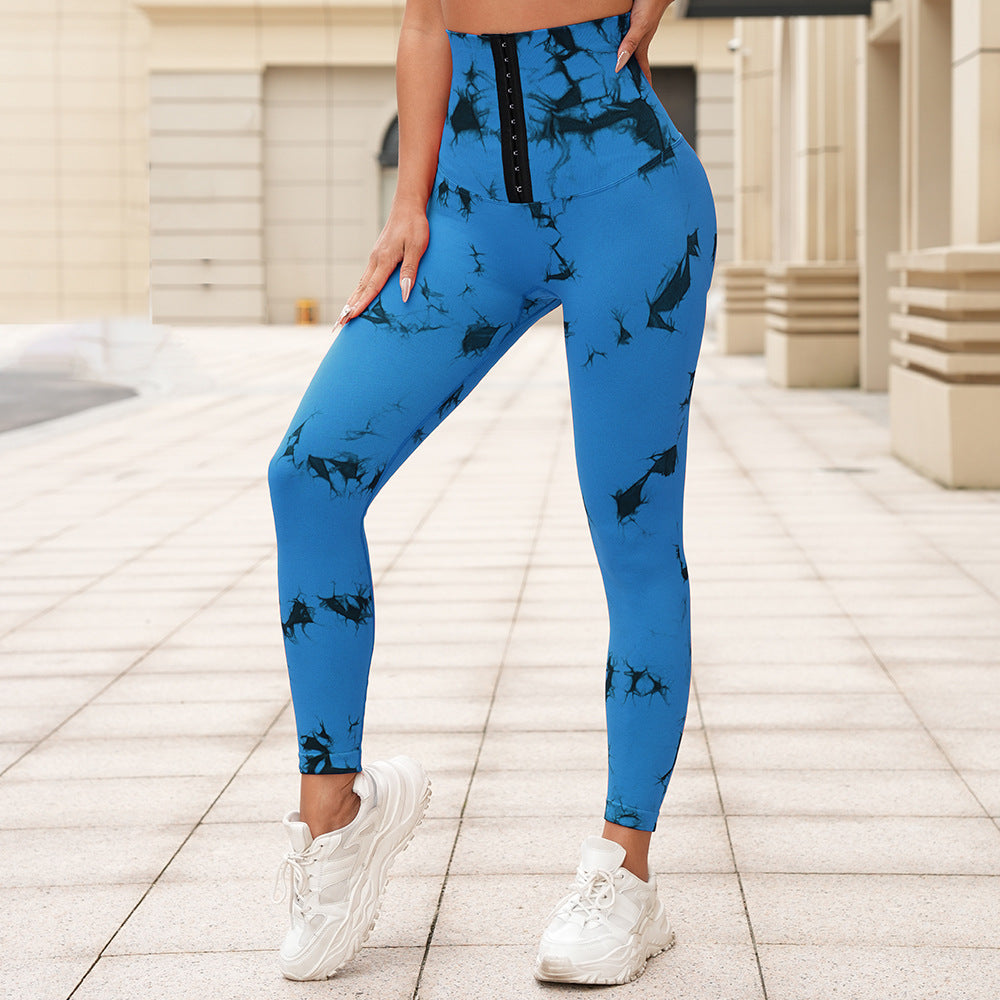 High Waist Tie-Dye Seamless Yoga Pants
