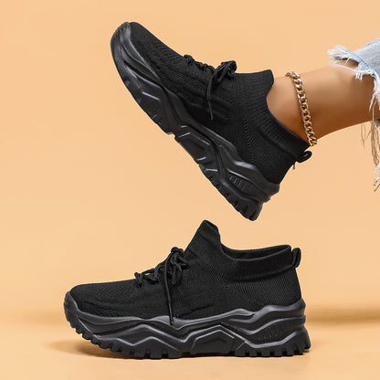 Ademende geweven sokkensneakers voor dames