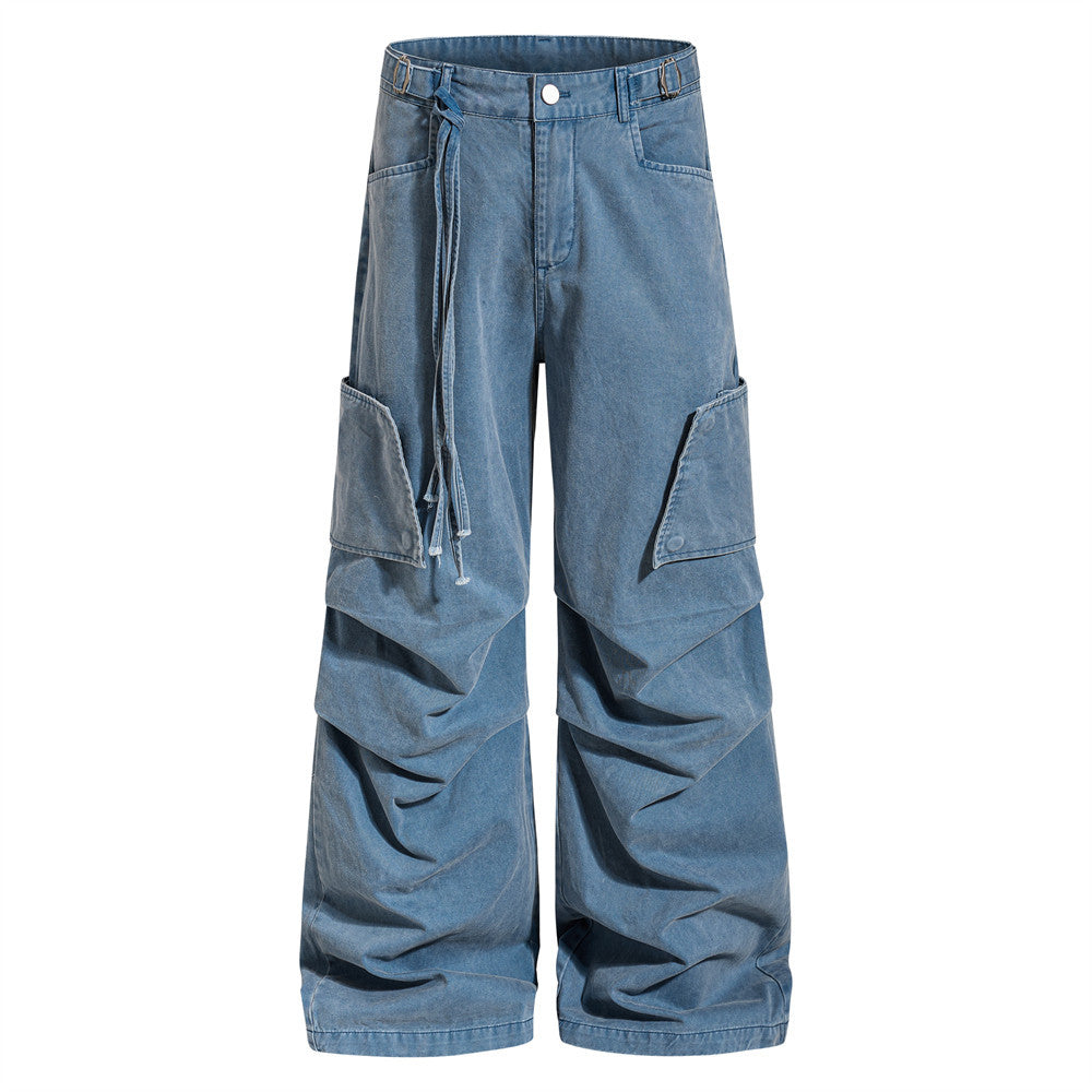 Pleated wide leg pants