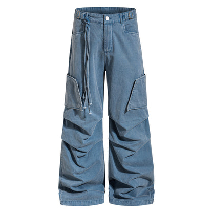 Pleated wide leg pants