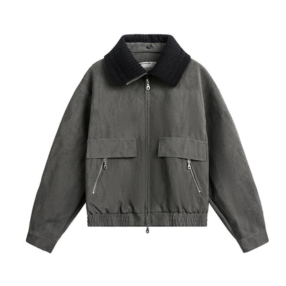 Leather flight jacket