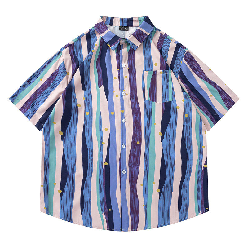 Short Sleeve Shirt for Men and Women Sweet Youthful Loose Top Trendy