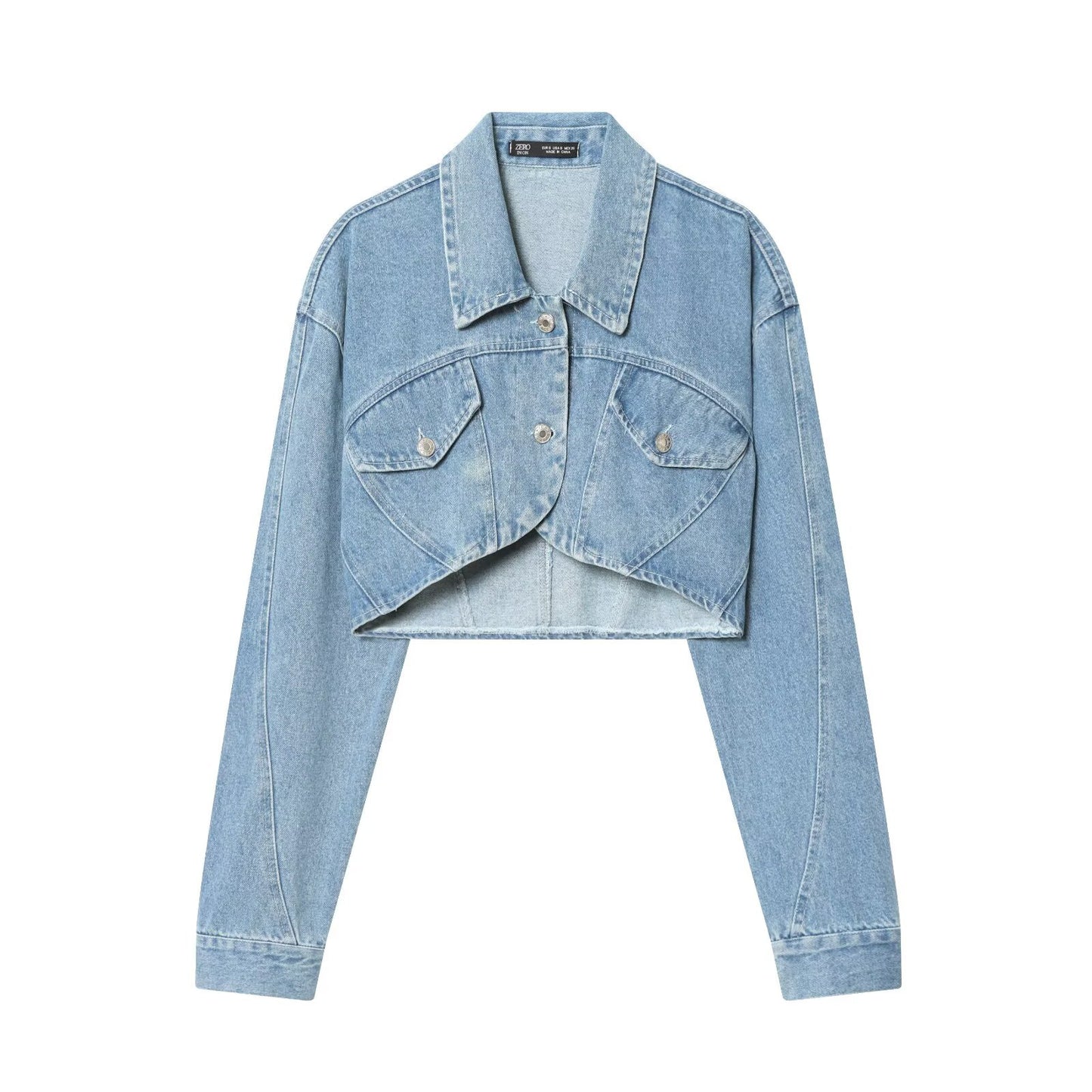 Vintage chique korte denim jas voor dames