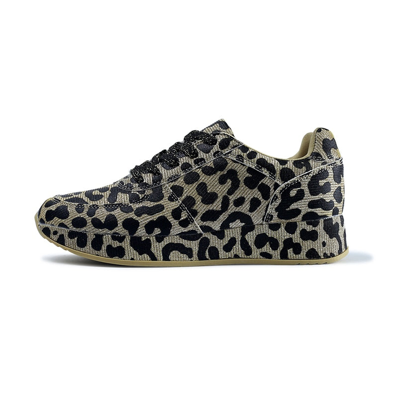 Sneakers voor dames met luipaardprint