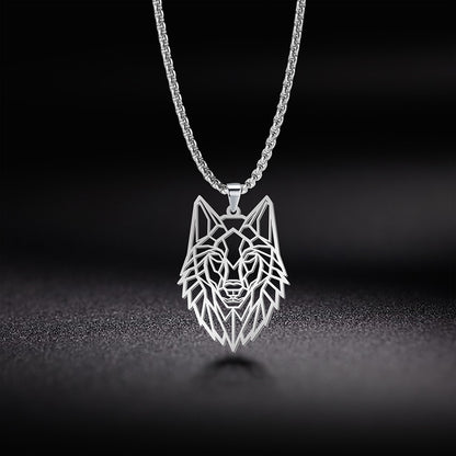 316L Roestvrij Staal Hanger Wolf Vorm Herenketting