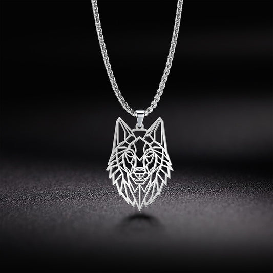 316L Roestvrij Staal Hanger Wolf Vorm Herenketting