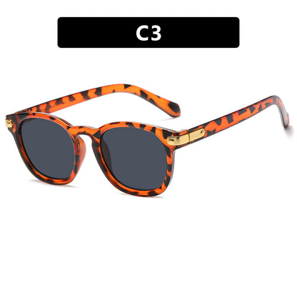 Retro round frame sunglasses for men, new ins sunscreen street photography, personalized and fashionable sunglasses