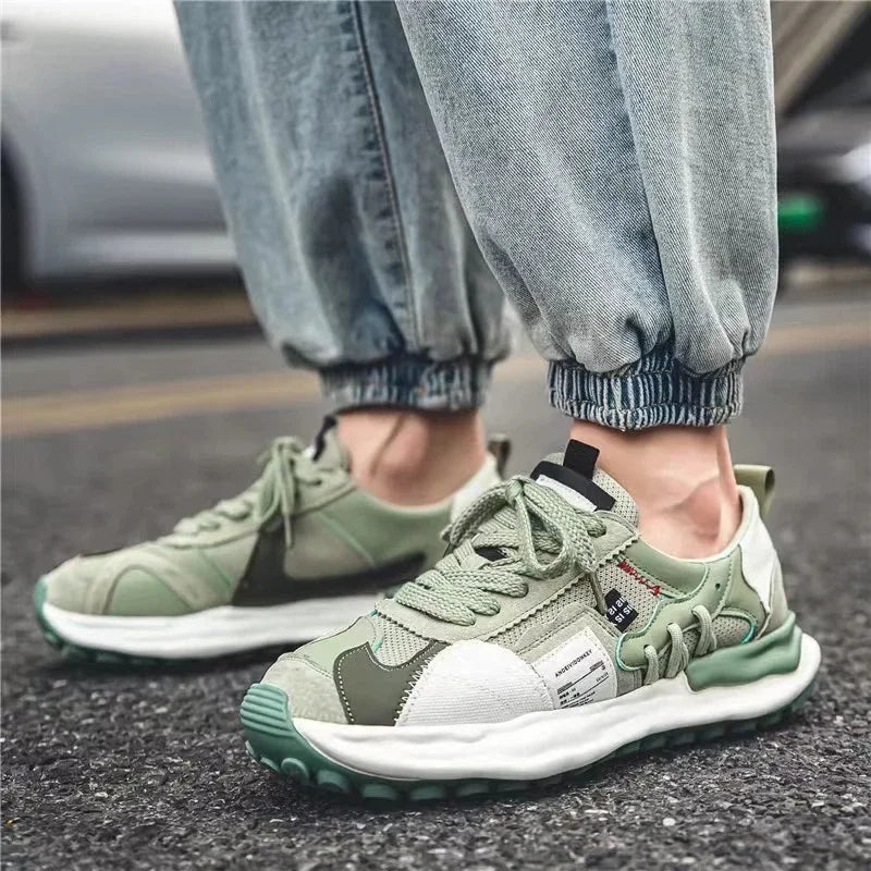 Men's Sneakers  New Casual Shoes for Men Versatile Outdoor Breathable Running Shoes Mesh Lace Up Male Flats Tenis Masculino