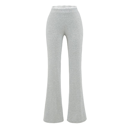 Lace lace low waisted flared pants