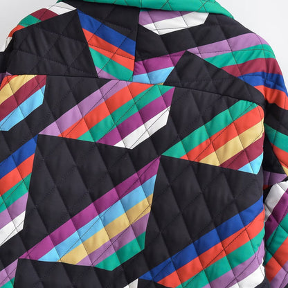 Printed cotton jacket on top