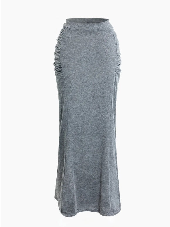 Sexy Bodycon Skirt + Sleeveless Long Top Two-Piece Set Women's Summer Simple Solid Color