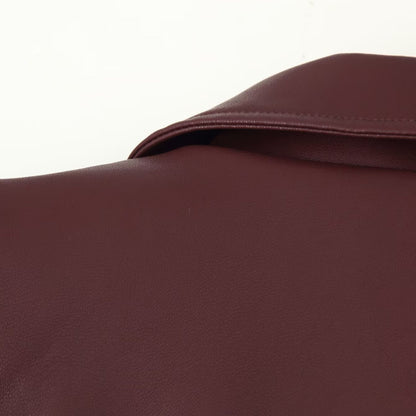 Collar motorcycle leather jacket