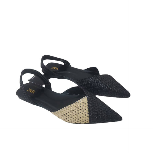 Platte designer slingback schoenen met spitse neus