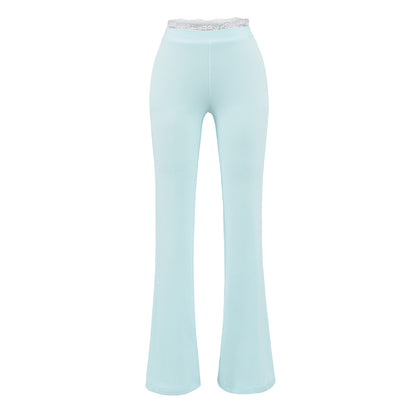 Lace lace low waisted flared pants