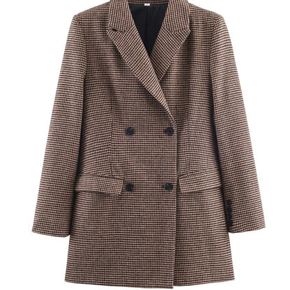 Commuting style mid length suit jacket